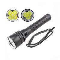 Lampe torche de plongée étanche en aluminium rechargeable, 5 ou 3 LED T6, lumière blanche puissante, 30W 50W