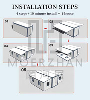 Maison portable d'extension de luxe détachable Maison en conteneur pliable Maison préfabriquée en conteneur de 40 pieds