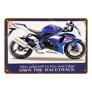 Letrero Metálico Retro de Motocicleta Vintage, Placa Decorativa de Pared de Estilo Británico Antiguo para <span class=keywords><strong>Pub</strong></span>, Bar, Garaje, Manualidades, Póster - Product Image 2
