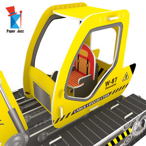 Rompecabezas de papel <span class=keywords><strong>3D</strong></span> al por mayor Mini excavadora de juguete DIY para niños vehículo de ingeniería de montaje - Product Image 5