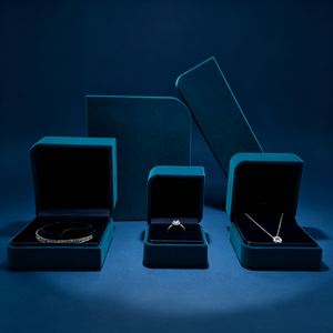 Luxury Velvet Jewelry Storage <b>Box</b>, Ring <b>Necklace</b> Bracelet <b>Gift</b> Case <b>for</b> Wedding Proposal Jewelry Packaging - Product Image 5