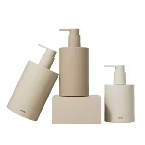 Hair Oil Packaging <b>Bottle</b> Set 250ml 350ml 450ml Beige Plastic Shampoo Lotion <b>Pump</b> <b>Bottle</b> Set with Box Packaging - Product Image 5