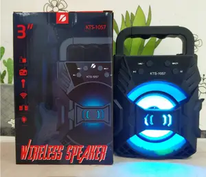 Kts1057 3 Inch RGB Ánh Sáng Xách Tay Bt5.0 Loa Mini Không Dây Màu Xanh Răng Bass Loa Ngoài Trời