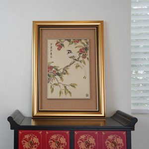 Tapiz de Pared de Brocado de Seda de Morera Tejido a Mano, Ecológico y Clásico de Primera Calidad, con Diseño Floral de Lichi Rojo para Decoración de Interiores - Product Image 5