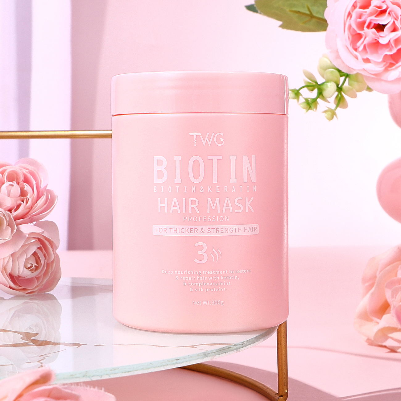 5859 TWG Masque capillaire à la kératine et à la biotine 300 g