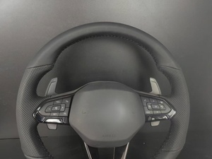 Volant en cuir pour Volkswagen Golf 8 MK8 <span class=keywords><strong>R</strong></span> <span class=keywords><strong>Line</strong></span>, volant personnalisé en cuir Nappa perforé - Product Image 3