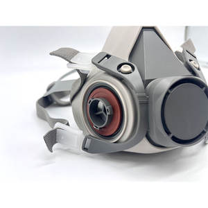 Masker Gas setengah wajah silikon, <span class=keywords><strong>Respirator</strong></span> anti debu 3D filter dapat diganti ganda dengan harga rendah - Product Image 2