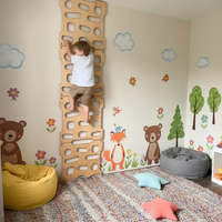 Mur d'escalade en bois pour enfants, intérieur/extérieur, inspiré de Montessori, réglable en hauteur, panneau d'escalade pour tout-petits, aire de jeu active