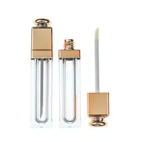 Jinze unique cosmetic tubes square mushroom head lid with transparent bottle 8ml lip gloss tube container