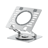 Support de bureau en aluminium élégant de haute qualité, support métallique compact et portable rotatif à 360 degrés pour tablettes