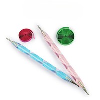 NOUVEAU Outil à double tête pour quilling, à rainures, pour gaufrage de motifs, papier cartonné, fleurs en papier, nail art, outils de pointillage, stylo à pointe pour pliage