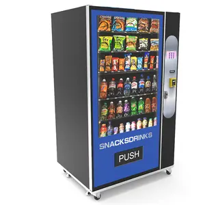 Fábrica automática de máquinas expendedoras de agua y bebidas frías de cerveza embotellada para aperitivos, máquina expendedora de bebidas