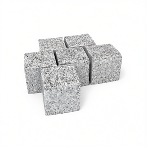 Dalles de pavé en granit naturel Tiancheng 100x100x100, finition brisée, côtés sciés, gris rosé, pour extérieur - Product Image 4