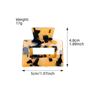 Juego <span class=keywords><strong>de</strong></span> Pinzas para el Cabello <span class=keywords><strong>de</strong></span> Acetato, 6 Diseños, Grandes, Rectangulares, con Estampado <span class=keywords><strong>de</strong></span> Tortuga, Vaca, Mármol, Acuarela, Coloridas, para Mujer - Product Image 4