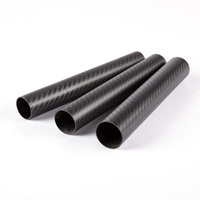Tube en fibre de carbone haute résistance, rond, carré, rectangulaire, longueur personnalisée, usinage CNC