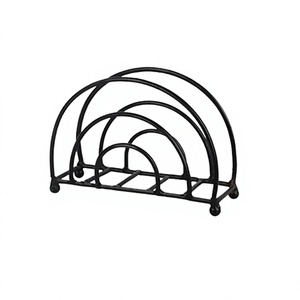 Support à assiettes de qualité supérieure, design admirable, en fer noir, porte-ustensiles pour accessoires de cuisine - Product Image 1