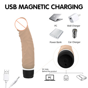 Toparc เครื่องสั่นดิลโด้สำหรับผู้หญิงเครื่องสั่นดิลโด้สีดำสมจริงทำจากซิลิโคน - Product Image 4