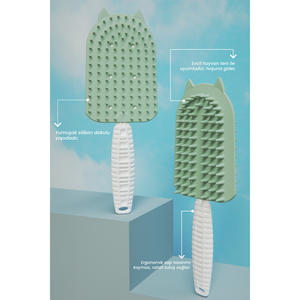 Brosse à poils doux en silicone ATA HOME pour chats, chiens, lapins, moutons, design de dessin animé, poignée ergonomique - Product Image 2