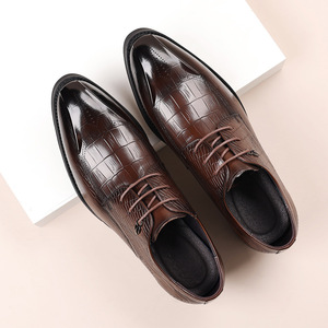 High-end Custom-made Business Formal British Casual Fashionable Trendy Men's Pointed Toe Oxford Leather <b>Shoes</b> - Product Image 5