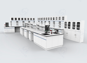 Grande capacité de roulement Table centrale de laboratoire facile à installer banc mural étagère évier pour l'école équipement de laboratoire de table monté au sol - Product Image 6