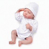 Boneka Bayi Terlahir Kembali 20 Inci Boneka Bayi Perempuan Baru Lahir Realistis Yang Dilukis dengan Tangan Vinil Lembut Hadiah Pakaian Polkadot Cetak Panda Y-Z023