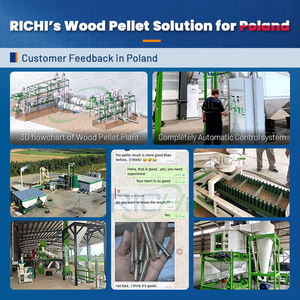 Ligne de production de granulés de <span class=keywords><strong>bois</strong></span> RICHI à performance stable et grande capacité, 1 à 40 tonnes par heure, usine de granulés de <span class=keywords><strong>bois</strong></span> en Pologne - Product Image 2