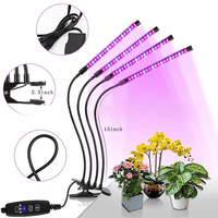 Lampes de culture pour plantes d'intérieur Joystar à 4 têtes, spectre de photosynthèse LED, avec minuterie automatique pour plantes feuillues, OEM