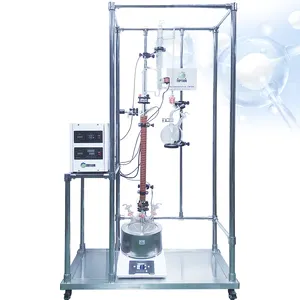 China Supplier Glass Fractional Distillation Column With Support Vacuum Pump