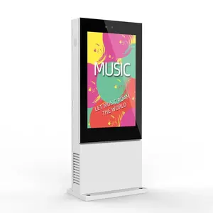 Pantalla Publicitaria Digital Comercial de 75 Pulgadas, Resistente al Agua, de Alto Brillo, con Soporte de Pie - Product Image 1