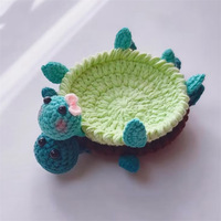 Sous-verre en crochet fait main, motif animal de dessin animé mignon, en laine, isolant thermique, pour la décoration de table à la maison