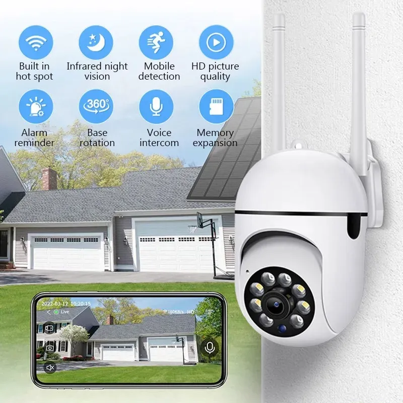 Inspektion 360-Grad-Drehung Wifi Outdoor 2Mp 1080P Cloud Drahtlose IP-Kamera Home Security Surveillance CCTV-Netzwerk A7