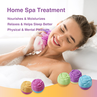Bombes de bain à la rose aux huiles essentielles faites à la main, hydratantes pour peaux sèches, bombes de bain moussantes relaxantes pour spa, idée cadeau pour hommes et femmes
