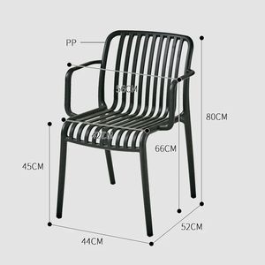 Nordic Contemporary Indoor/Outdoor Garden Furniture Stackable <b>Dining</b> <b>Armchair</b> Various Colors Made Durable Plastic for Hotels - Product Image 3