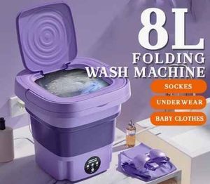 8L Mini Laundry Washer Laundry <b>Machine</b> Foldable <b>Washing</b> <b>Machine</b> With Spin Dryer for Underwear <b>Kids</b> Baby Pet Clothes Socks - Product Image 2