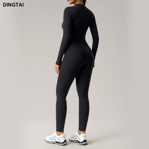 <span class=keywords><strong>Tuta</strong></span> <span class=keywords><strong>termica</strong></span> a maniche lunghe da <span class=keywords><strong>donna</strong></span> <span class=keywords><strong>tuta</strong></span> da Yoga monopezzo foderata in pile invernale per palestra Outdoor traspirante taglie forti - Product Image 2