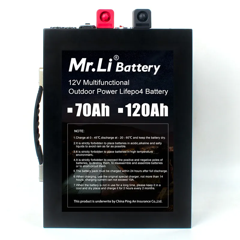 12v 70Ah rechargeable batteries outdoor camping battery lithium battery digital devices lifepo4 pack