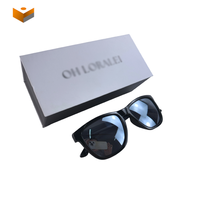 Accessoires de mode, boîte à lunettes en papier avec logo personnalisé, emballage pour lunettes, pochette, chiffon pour nettoyer les verres