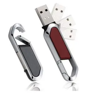 Wholesale Metal Carabiner Pen Drive usb storage Flash Card Cle USB Disk 4GB 8GB Custom Logo waterproof U Disk Promotional Gifts