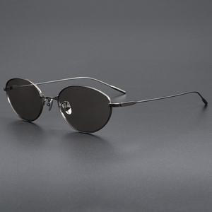 Gafas de Sol Ultraligeras de Titanio Puro de 7g, Montura Redonda Retro con Aro de Alambre, Protección UV400, Aptas para Lentes Graduadas, para Hombre y Mujer, ODM OEM - Product Image 1