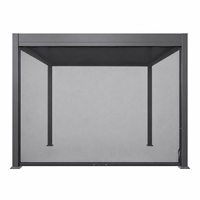 Pergola de jardin en aluminium à prix d'usine 3x3x2,5m avec toit à lames orientables manuellement pour mobilier d'extérieur