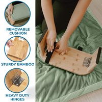 Banc de méditation de yoga pliant moderne en bois pliable comprend un sac de transport tabouret de méditation pliable en bambou à genoux
