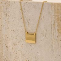 Collier avec pendentif en forme d'enveloppe avec signe starburst pour fille, bijoux fins, Gemnel