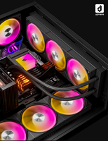 Refroidisseur de processeur liquide UpHere E360KC AIO 360 mm, ventilateurs à haut débit d'air, faible bruit, refroidissement par eau pour PC, compatible avec Intel LGA1700 AMD AM5 AM4