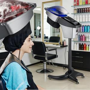 เครื่องอบไอน้ำโอโซนแบบตั้งพื้น พร้อมไฟ LED สำหรับร้านเสริมสวย สีแดง/น้ำเงิน เครื่องพ่นไมโครเวฟสำหรับสปา บำรุงผมด้วยน้ำมัน - Product Image 1