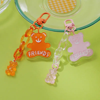 Dessin animé Anime coloré pendentifs porte-clés mignon en gros pas cher porte-clés en aluminium cadeau porte-clés vacances breloques ensembles fête faveur