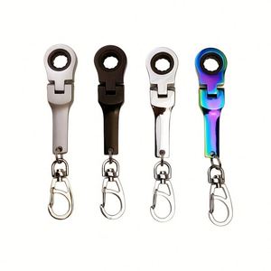 Wholesalers Fashion Metal 10mm Ratchet Wrench Keychain Adjustable Promotional Gift Mini Shaped Tools - Product Image 2