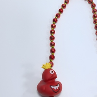 Großhandel: Personalisierte rote Zyklopen-Gummi-Enten-Perlenkette – Weihnachts-, Halloween-, Karnevalsparty-Dekoration, Outdoor-Großpackung