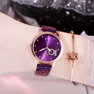 Drioshipping Reloj de cuarzo resistente al agua a la moda para mujer con función luminosa Caja de acero Pulsera de circón-Venta al por mayor - Product Image 5