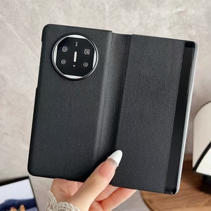 Nouvel arrivage : Étui fin en cuir véritable avec aimant et fonction veille automatique pour <span class=keywords><strong>Huawei</strong></span> Honor Magic V2, Vs2, <span class=keywords><strong>Mate</strong></span> <span class=keywords><strong>X2</strong></span>, X3, X5 - Product Image 4