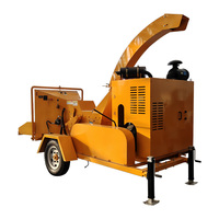 Broyeur de bois industriel mobile pour machines forestières avec moteur, capacité 3T/h, diamètre max. 25CM